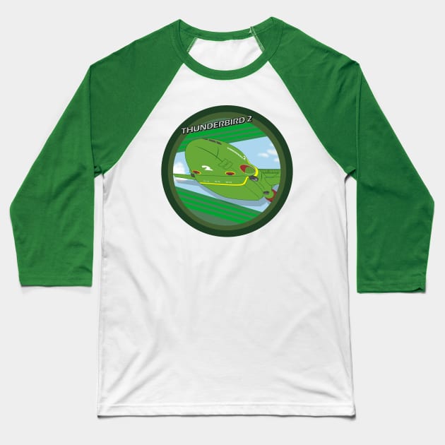 Thunderbird 2 Baseball T-Shirt by corzamoon